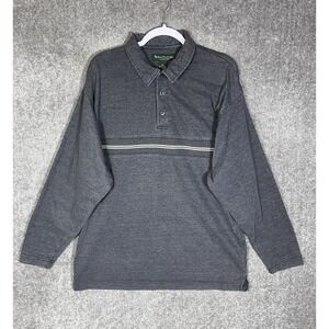 Bert Pulitzer Collectors Edition Long Sleeve Polo Shirt Mens Size XL Gray